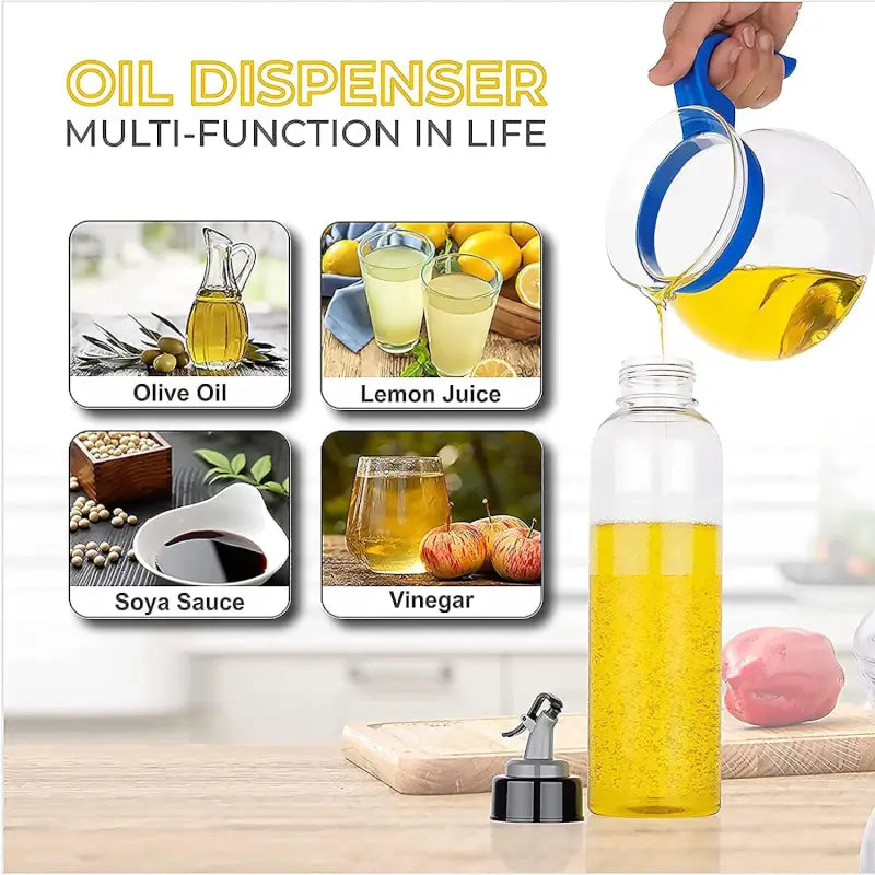 Plastic Oil Dispenser 1 Litre Cooking Oil Dispenser Bottle Oil Container,Transparent