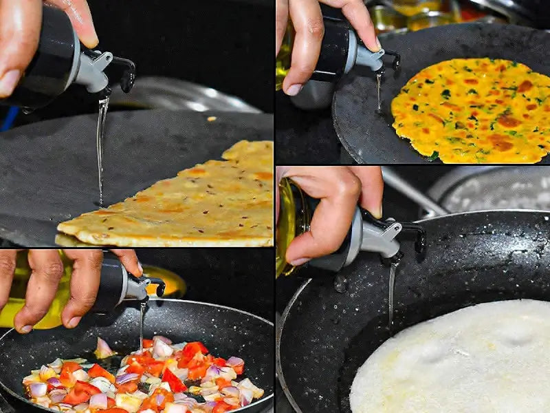 Plastic Oil Dispenser 1 Litre Cooking Oil Dispenser Bottle Oil Container,Transparent