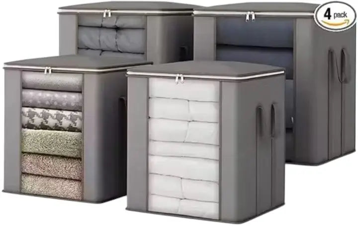 Non-Woven Saree Organizer Storage Bags (Pack of 4)