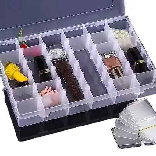 Multipurpose Plastic Jewellery Organizer 36 Grid Transparent Box